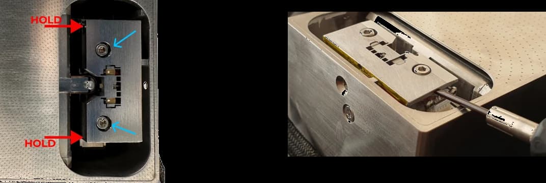 Removing the diamond knife holder