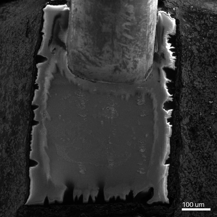 Charge drainage at a longer dwell time
